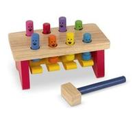 Melissa & Doug – Banc à marteler de luxe en bois multicolore