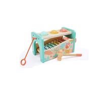 Banc a marteler en bois - Jungle - HAPE - E8577 - Bleu - Dès 18 mois