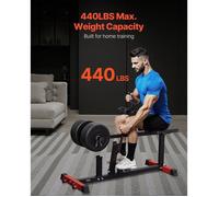 Banc à Mollets Assis Appareil de Musculation de Jambes avec Capacité de 200 kg Presse à Mollet Compatible avec les Disques de Poi…