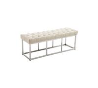 Banc Amun E similicuir , Crème/120 cm