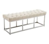 Banc Amun E similicuir , Crème/120 cm