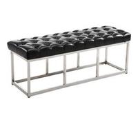 Banc Amun E similicuir , Noir /120 cm Noir