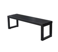 Banc arrière en fer forgé avec trous de fixation pour cour, porche, balcon et parc, meubles de terrasse élégants noirs de 99,1 cm