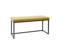 ALESSIA - Banc avec Assise Velours Côtelé Jaune Moutarde -