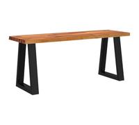 Banc avec bord vivant 110 cm bois d acacia massif