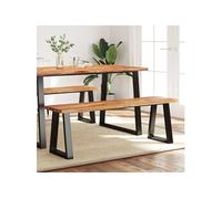 Banc avec bord vivant 140 cm bois d acacia massif