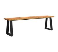 Banc avec bord vivant 160 cm bois d acacia massif