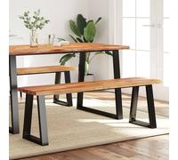 Vidaxl Banc Avec Bord Vivant 140 Cm Bois D'acacia Massif