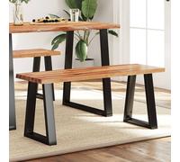 Banc avec bord vivant 160 cm bois d'acacia massif siège vidaXL