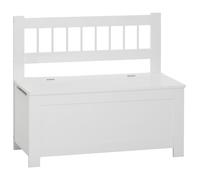 Atmosphera Banc de rangement JJ855 – coffre à jouets blanc pour enfant