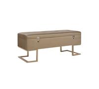 vidaXL Banc avec compartiment de rangement 105 cm Velours Beige