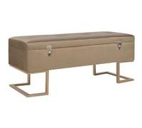 vidaXL Banc avec compartiment de rangement 105 cm Velours Beige