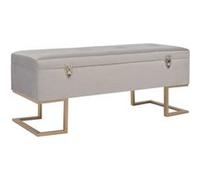 Banc avec compartiment de rangement 105 cm Gris Velours