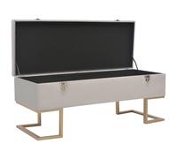 Banc Avec Compartiment De Rangement 105 Cm Gris Velours - Vidaxl Gris