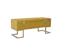Banc Avec Compartiment De Rangement 105 Cm Moutarde Velours Jaune