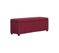 Banc avec Compartiment de Rangement Tabouret Siège Banquette Pouf Bout de Canapé Chambre à Coucher Salon Intérieure Maison Bordeaux Polyester