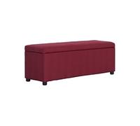 Banc avec Compartiment de Rangement Tabouret Siège Banquette Pouf Bout de Canapé Chambre à Coucher Salon Intérieure Maison Bordeaux Polyester