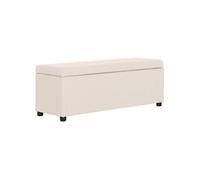 vidaXL Banc avec compartiment de rangement 116 cm Polyester Crème