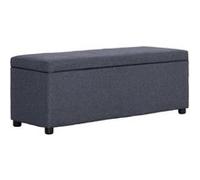 Banc avec compartiment de rangement 116 cm Gris foncé Polyester