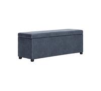 Banc avec Compartiment de Rangement Gris Similicuir Daim Tabouret Salon vidaXL