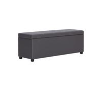 Banc avec compartiment de rangement 116 cm Gris Similicuir281312