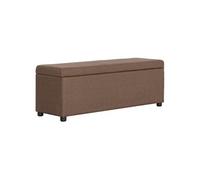 vidaXL Banc – Avec compartiment de rangement 116 cm – Marron, Polyester