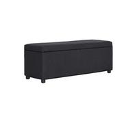 Vidaxl Banc Avec Compartiment De Rangement 116 Cm Noir Polyester Noir