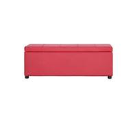 vidaXL Banc avec compartiment de rangement 116 cm Rouge Similicuir Rouge