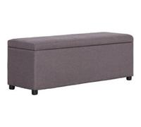 Banc avec compartiment de rangement 116 cm Taupe Polyester Brun G