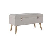 Banc avec compartiment de rangement 80 cm Gris Velours