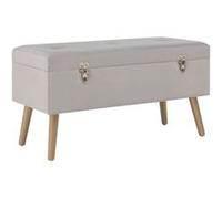 Banc avec compartiment de rangement 80 cm Gris Velours