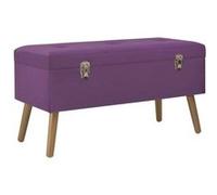 Banc avec compartiment de rangement 80 cm Violet Velours