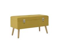 Vidaxl Banc Avec Compartiment De Rangement 80cm Jaune Moutarde Velours Jaune
