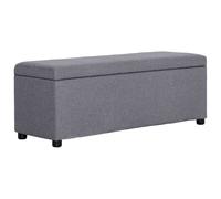 Banc avec Compartiment de Rangement Noir Polyester Tabouret Salon vidaXL