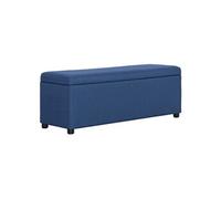 Vidaxl Banc Avec Compartiment De Rangement 116 Cm Bleu Polyester Bleu