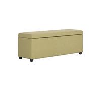 vidaXL Banc avec compartiment de rangement 116 cm Vert Polyester