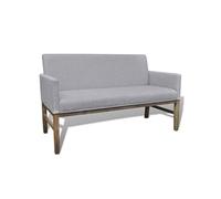 vidaXL Banc avec coussin rembourré Tissu Hévéa Gris clair Gris G