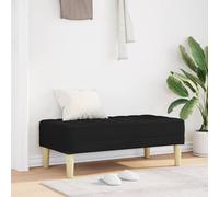 banc avec coussin tissu Ottoman moderne salon Assises en polyester à la vidaXL v