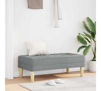 banc avec coussin tissu Ottoman moderne salon Assises en polyester à la vidaXL v