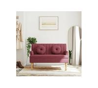 vidaXL Banc avec coussins rouge bordeaux 113x64,5x75,5 cm tissu