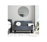 Banc avec dossier gris foncé 119,5x64,5x75 cm velours gris foncé G