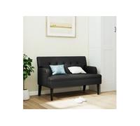 Vidaxl Banc Avec Dossier Noir 112x65,5x75 Cm Similicuir Multicolore