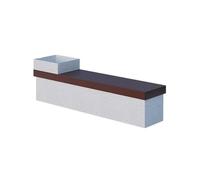 Banc avec jardinière, Boîte à fleurs de loisirs en plein air, combinaison de sièges, rue piétonne commerciale, jardinières, aire de repos, banc assis, boîtes de plantation Banc de jardin(L160*D40*H45c