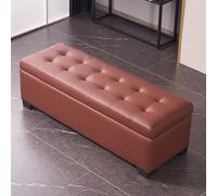 Banc avec Rangement et Assise, en Bois Massif, Enfilade-canapé Long Style Banquette, Rangement et siège de Bout de lit, Banc en Bois (F, 140 cm/55,1 po)