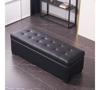 Banc avec Rangement et Assise, en Bois Massif, Enfilade pour Changer de Chaussures - canapé Long de Style Banquette, Rangement et siège de Bout de lit, Banc en Bois (A, 80 cm / 31,5 po)