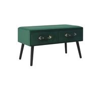 Banc avec tiroirs 80 cm Vert Velours Vert G