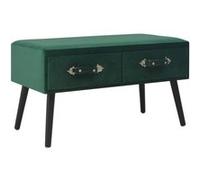 Banc avec tiroirs 80 cm Vert Velours