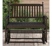 vidaXL Banc balancelle 118x70x104,5 cm noir en bois massif de peuplier