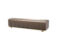 Banc Banc de Chevet scandinave Moderne et léger, en Fer et Cuir PU, canapé de Foyer, Banc à Chaussures, Chambre à Coucher Tabouret de Chambre(140 * 50 * 45)