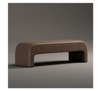 Banc Banc de rangement moderne, banc ottoman rembourré en cuir, tabouret d'extrémité de lit, joli banc d'entrée for chambre à coucher, salon, entrée avec 2 tiroirs Tabouret de Chambre(Bruin,180*45*43c